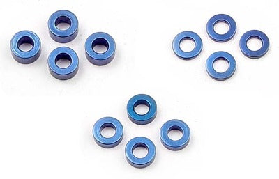 Alu Spacer Set (12pcs) Silver / 1.0mm, 2.0mm, 3.0mm