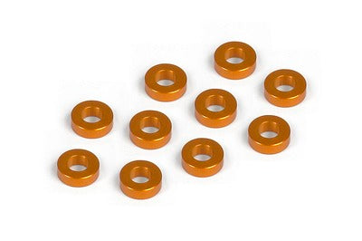 Alu Spacers - M3x6 (10pcs) Orange / 2.0mm