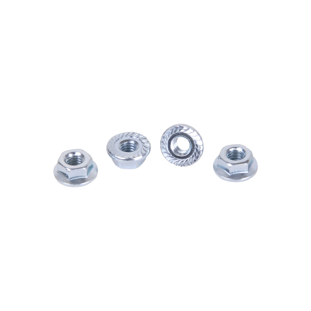 M4 Serated Nuts - Steel (4pk) Silver