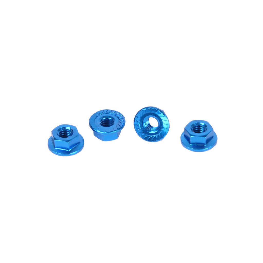 M4 Serated Nuts - Alloy (4pk) Blue