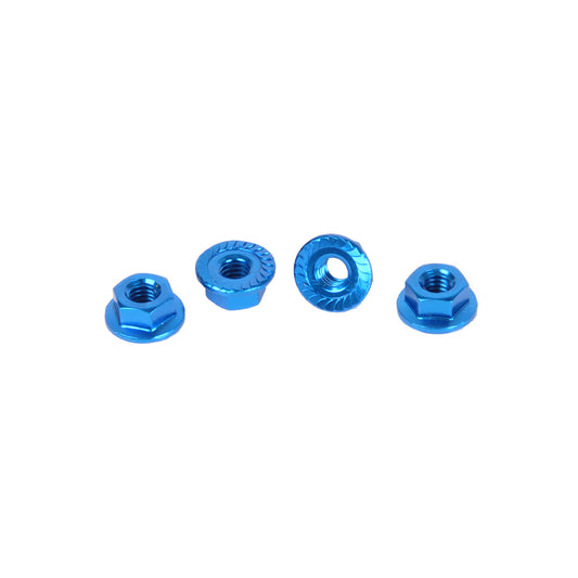 M4 Serated Nuts - Alloy (4pk) Blue
