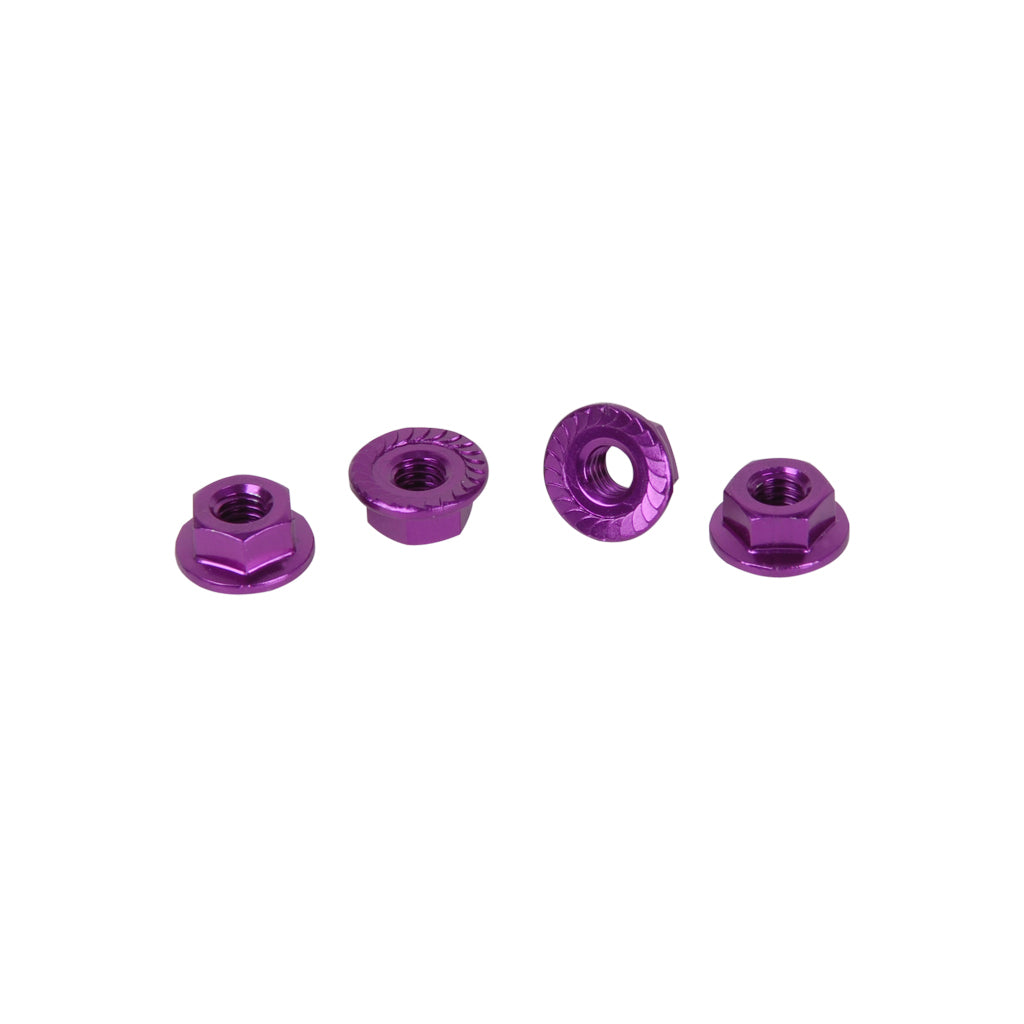 M4 Serated Nuts - Alloy (4pk) Purple