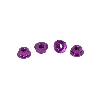 M4 Serated Nuts - Alloy (4pk) Purple