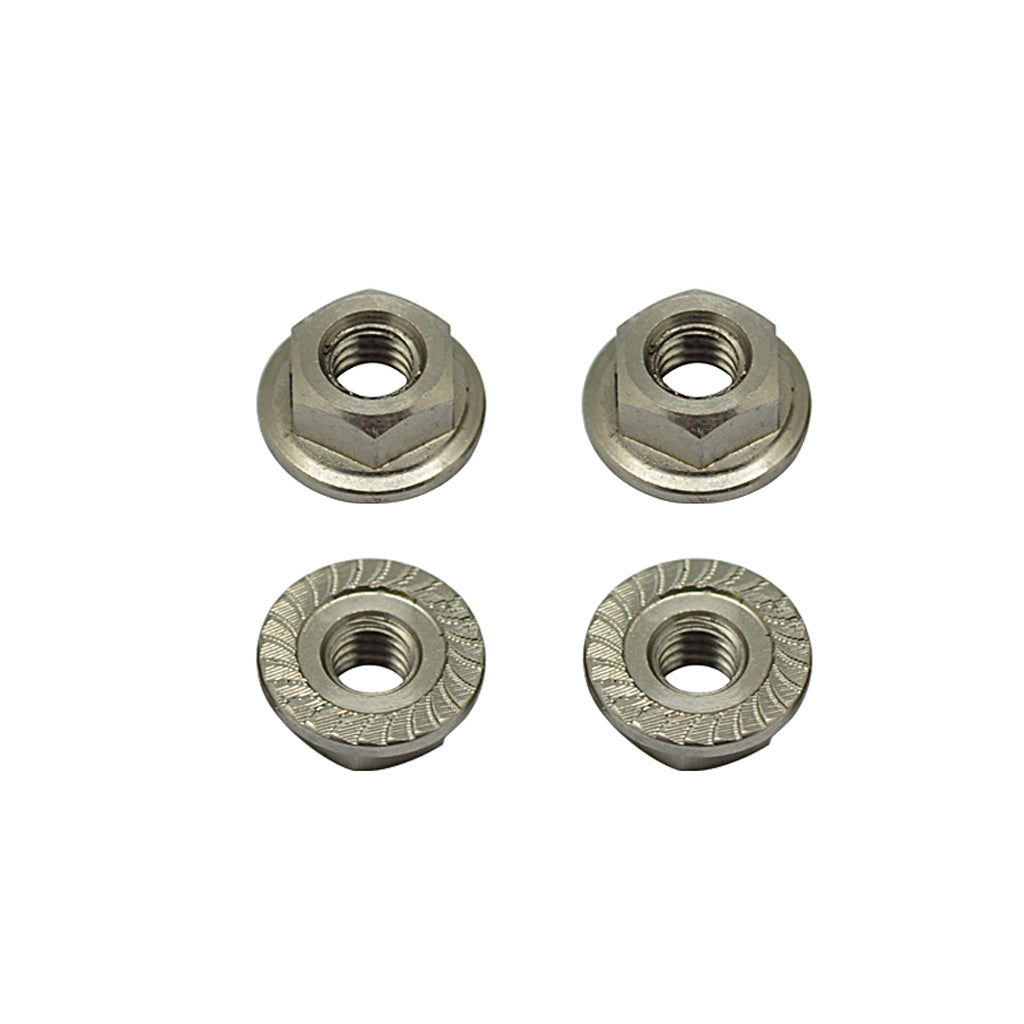 M4 Serated Nuts - Titanium (4pk) SIlver