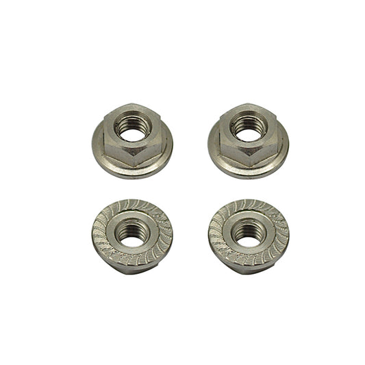 M4 Serated Nuts - Titanium (4pk) SIlver