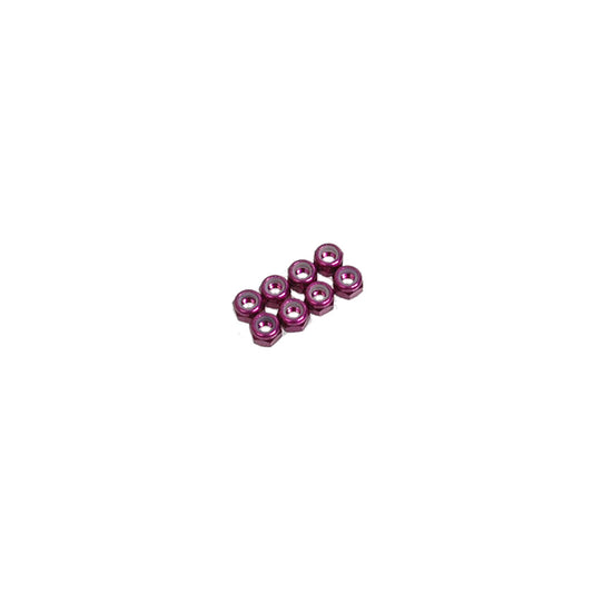 M3 Nyloc Nuts - Alloy Purple