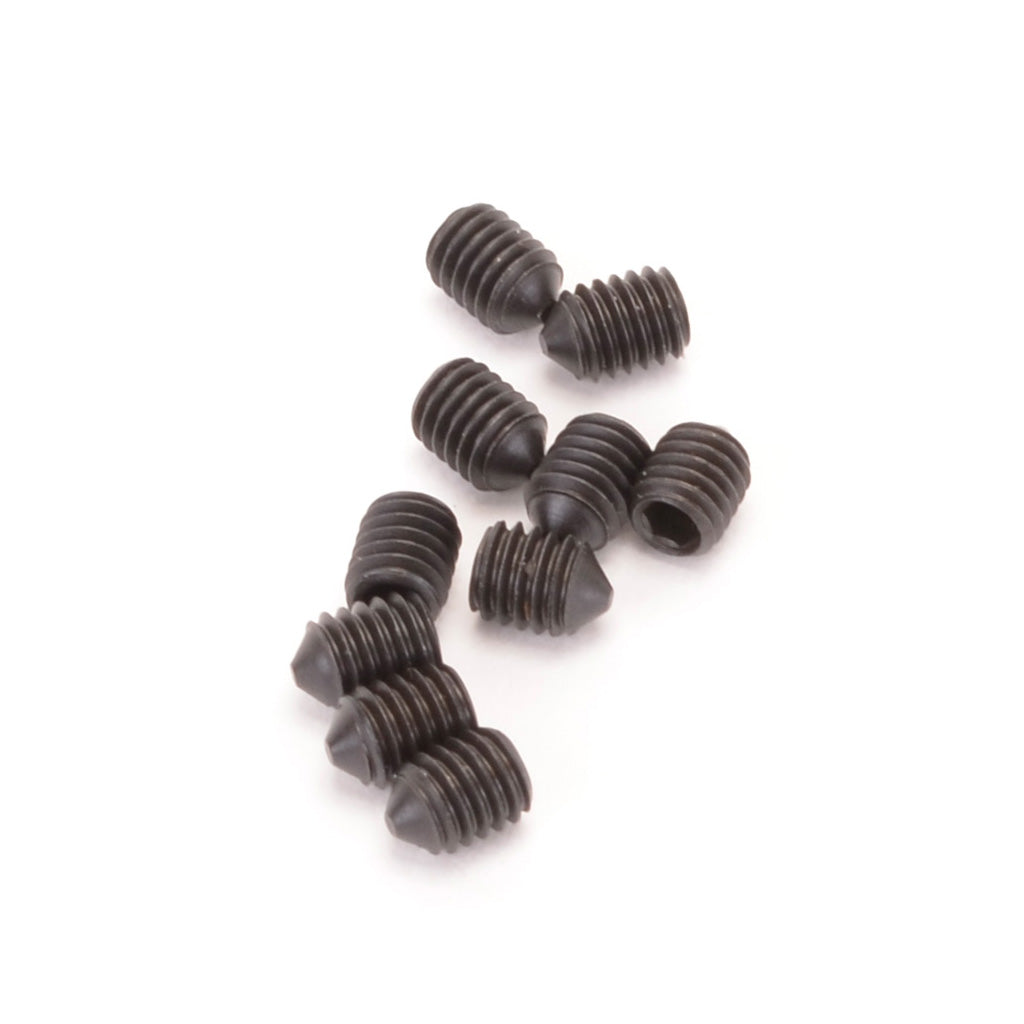 M3 Grub Screws (Cone Point) - Carbon Steel (10pk) 4mm
