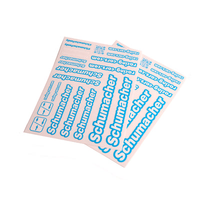 Schumacher Decal Sheet (2pcs) Neon Blue