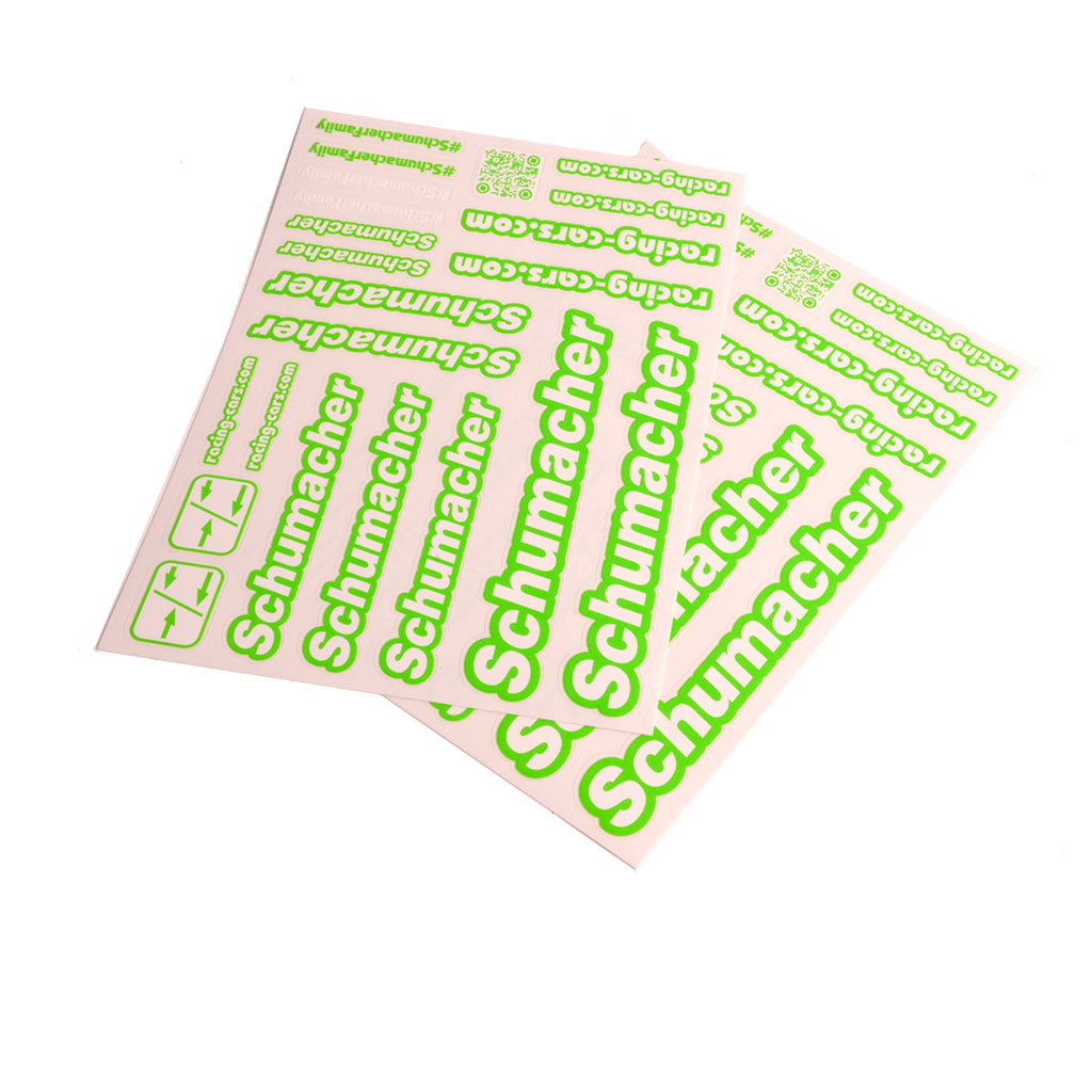 Schumacher Decal Sheet (2pcs) Neon Green
