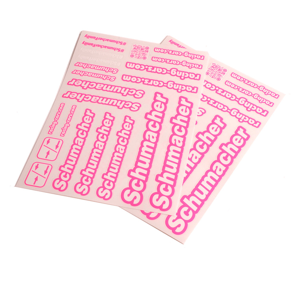 Schumacher Decal Sheet (2pcs) Neon Pink
