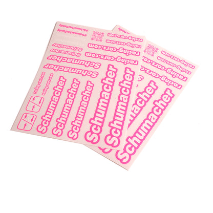 Schumacher Decal Sheet (2pcs) Neon Pink