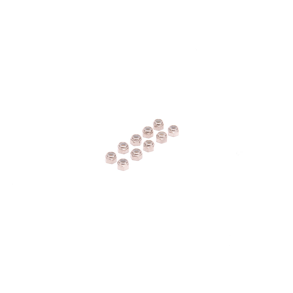 M2.5 Nyloc Nuts - Steel (10pk) Silver