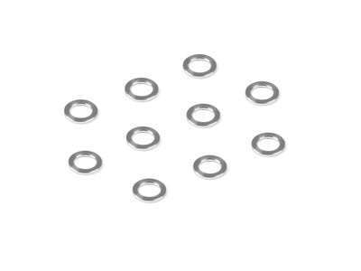 Alu Spacers - M3x4.7 (10pcs) Silver / 0.5mm